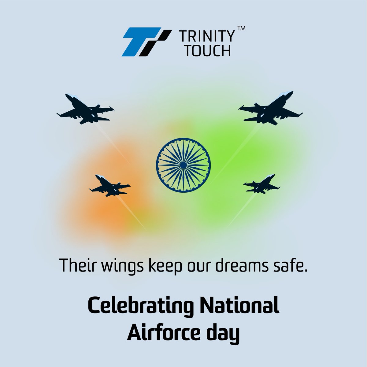 TrinityTouch's tweet image. Precision. Discipline. Excellence.

Values that guide the Indian Air Force and inspire us at Trinity Touch every day.

On this Indian Air Force Day, we salute the heroes who guard our skies with courage and commitment.

#IndianAirForceDay  #PrideOfIndia #EngineeringExcellence