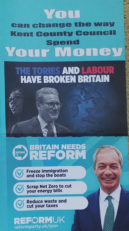 reformexposed's tweet image. Reform UK's Kent council tax going up by 5%.

They didn't find cuts through the failed DOGE.

This was their flyer in May 2025.

Anything to say Linden Kemkaran (@LeaderofKCC)?