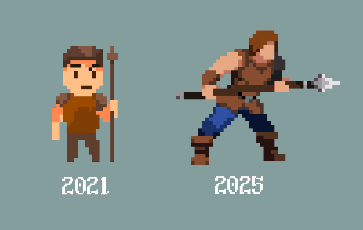 David - Nostalgic Realms - Lair of the Leviathan (@nostalgicrealms) on Twitter photo As a relative beginner to pixel art I often feel bad about my art when seeing the amazing stuff everyone is posting on X.
 But then I go back on some of my early art and remind myself, hey maybe I'm not so bad, I'm still learning and improving (slowly!) As a relative beginner to pixel art I often feel bad about my art when seeing the amazing stuff everyone is posting on X.
 But then I go back on some of my early art and remind myself, hey maybe I'm not so bad, I'm still learning and improving (slowly!)