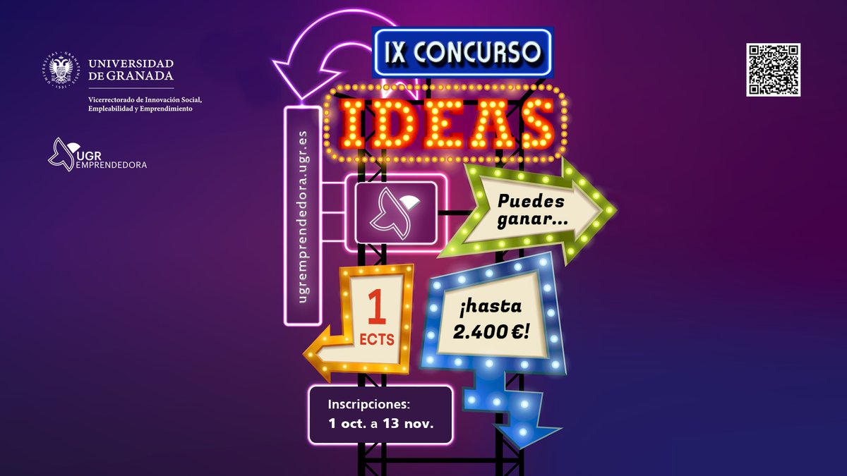 #FFarmaciaUGR <a href="/DEFFarmacia_/">Delegación Farmacia UGR</a> 📢 IX Concurso de Ideas de <a href="/UGRemprendedora/">UGR emprendedora</a>. Plazo hasta el 13 de noviembre de 2025. Toda la información en: ugremprendedora.ugr.es/ix-concurso-de…