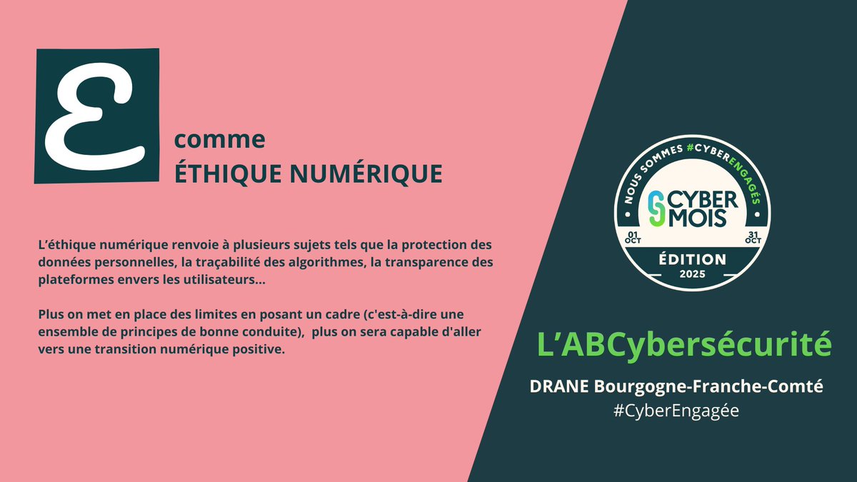 J5 : 🔠 E comme ÉTHIQUE NUMÉRIQUE