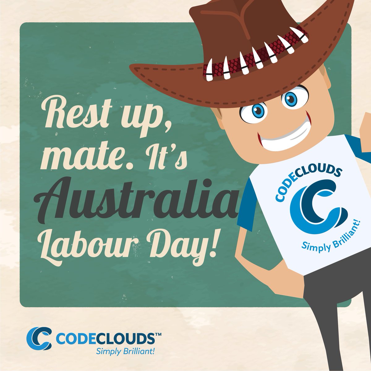 codeclouds's tweet image. It's Labour Day in Australia!
We wish everyone a restful and well-deserved Labour Day.
#AustraliaLaborDay #CodeClouds