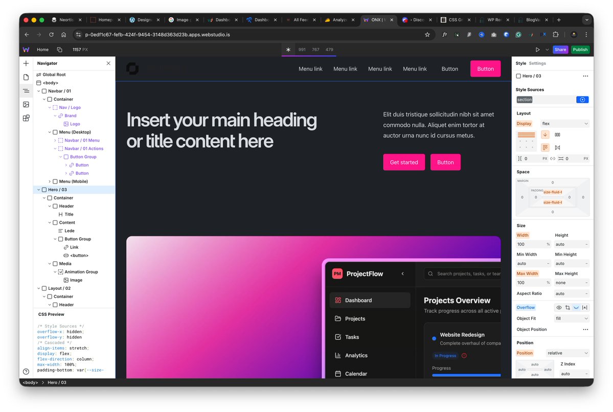 WPTutz's tweet image. Spending a bit of time with @getwebstudio, and while there are areas that I really think could be improved to make the build process smoother, it is shaping up to be a very capable builder.
I love how you can build static sites and host wherever you want in minutes!