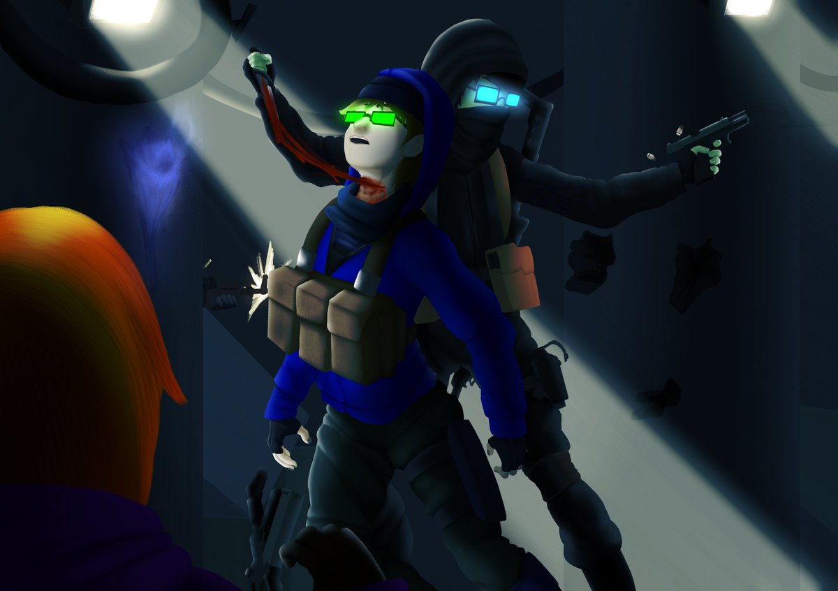 Brace73419838's tweet photo. I was too hung over to make Jorunna art so I finished this instead.
DJ fell in with the gang that controls a city called Hadron mostly through happenstance - they didn't shoot at him, the guys in blue did.
Flagged for violence due to the throat slice
- Splint
#action #Datajack https://t.co/svqyYL2Mjt