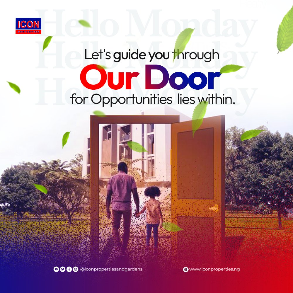Icon_Gardens's tweet photo. Hello Monday, Hello Opportunity!
At ICON Properties, every door leads to endless possibilities.

Secure your dream property today and step into a future filled with growth, peace, and value.

#IconProperties #RealEstateNigeria #InvestInProperty #MondayMotivation #LandInvestment. https://t.co/XMl1OKtkLP