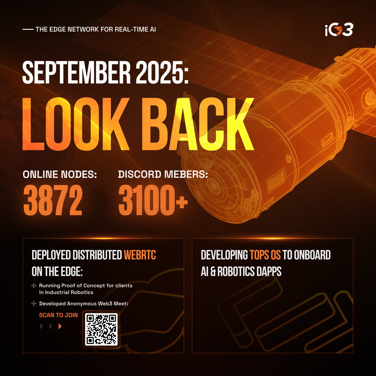 September 2025 Look Back &amp; New milestones: Uptober &amp; Moonvember

Drop a GM3 to plug in 🔌
Edge Node: ON! 🌐