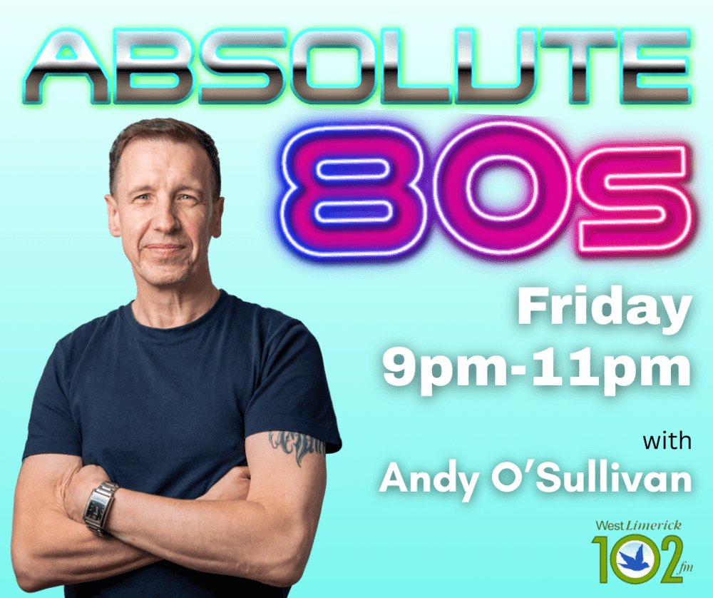 🎶 Absolute 80s with Andy O’Sullivan 🎸💿

2 hours of pure 80s hits — from synth-pop to rock anthems!

🕘 Fridays 9–11pm

📻 <a href="/WestLimerick102/">West Limerick 102FM</a> | 🌐 westlimerick102fm.ie#Absolute80s

#Absolute80s #WestLimerick102fm #BackToThe80s