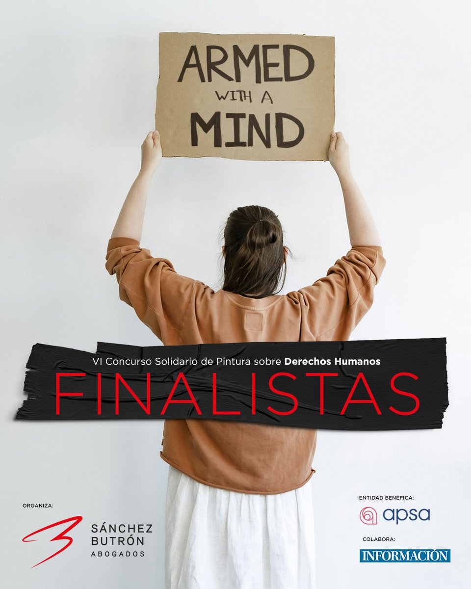 Ya tenemos las 20 obras finalistas de nuestro VI Concurso Solidario de Pintura ¡más de 120 obras  nuevamente! Gracias a todos los artistas por su participación, y enhorabuena a los finalistas.

¡Puedes verlas en nuestra Galería de Arte Virtual! 👇
🔴 sanchezbutron.com/6-concurso-sol…
