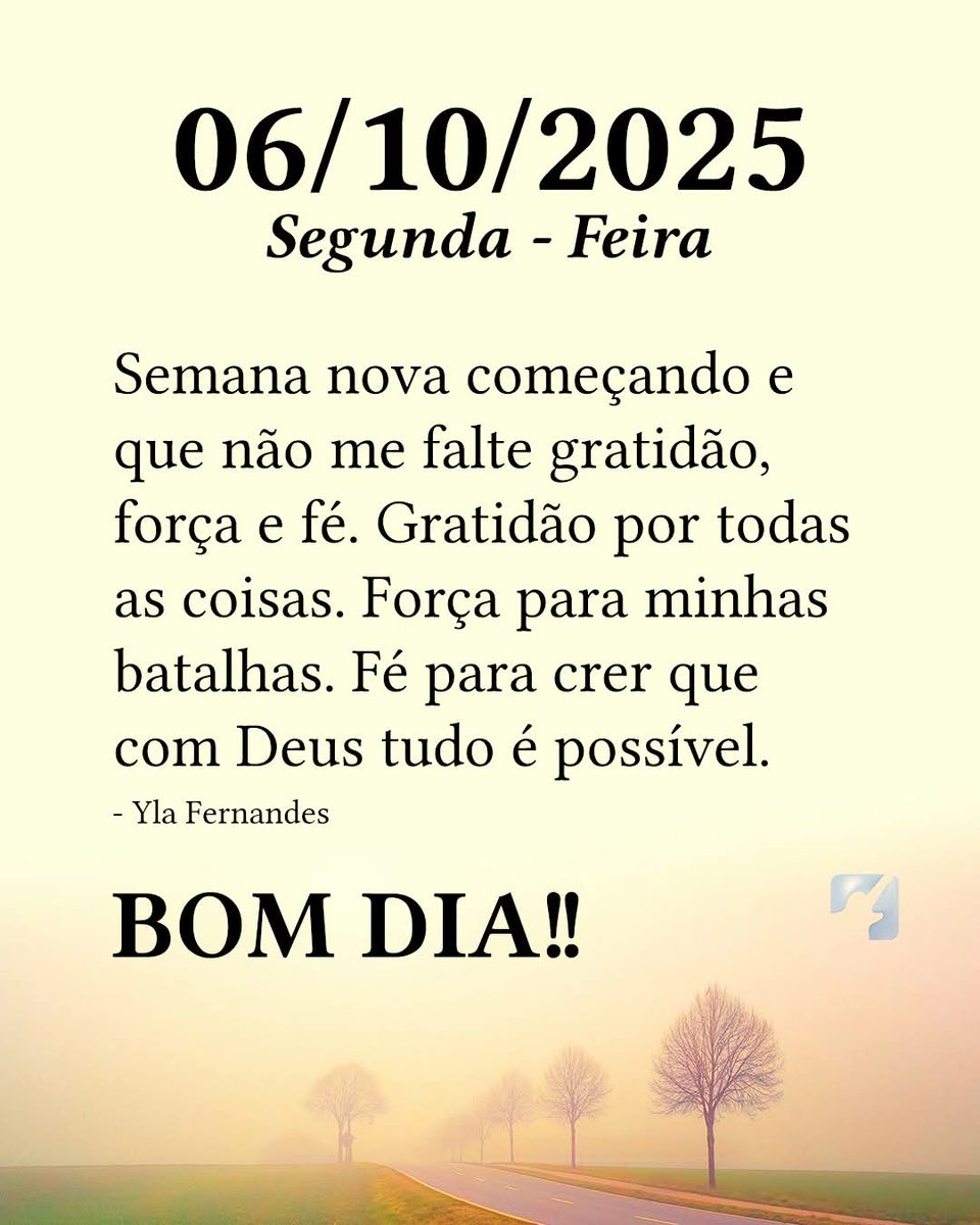 Bom dia galerinha, abençoada semana para nós 🇧🇷🙏.