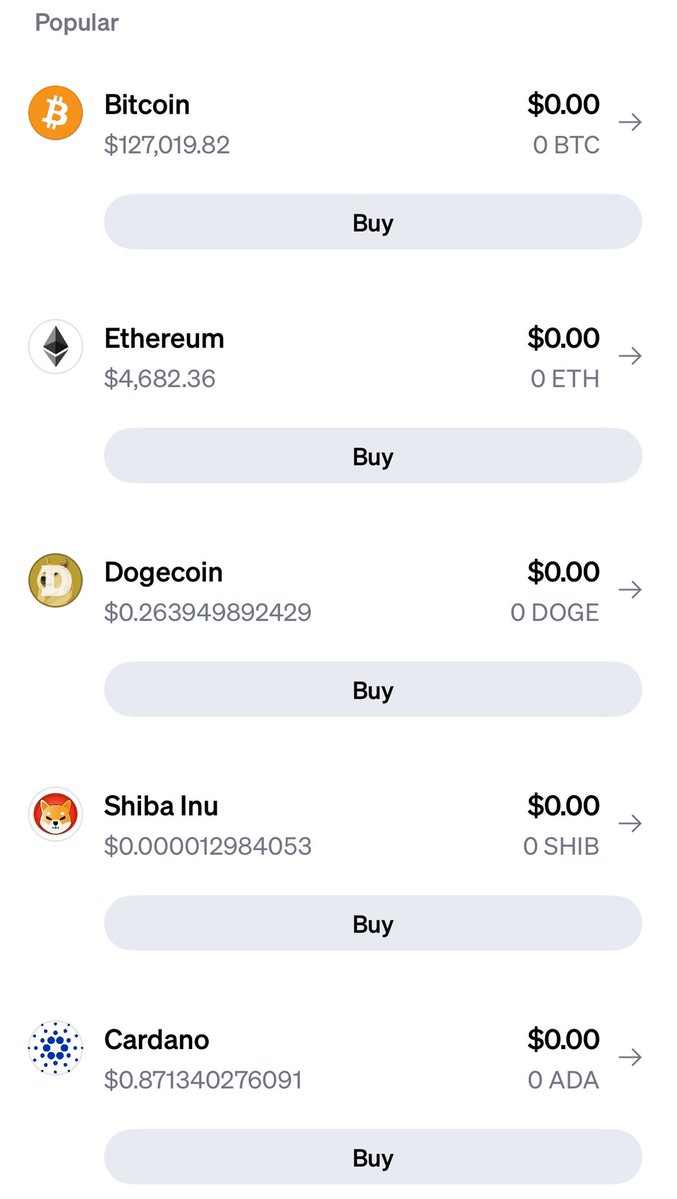 popcornishere's tweet image. Poor choice @Walmart ZeroHash Manipulates the current Crypto Price of each coin.