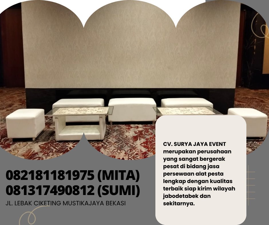 suryajayaevent1's tweet image. Rental Puff Chairs Putih Kaki Stainless Jakarta

lnformasi ebih lebih lanjut bisa menghubungi nomor dibawah ini via wa atau sms : 082181181975 ( mita) 081317490812 (sumi)
#sewasofa #sofapuff