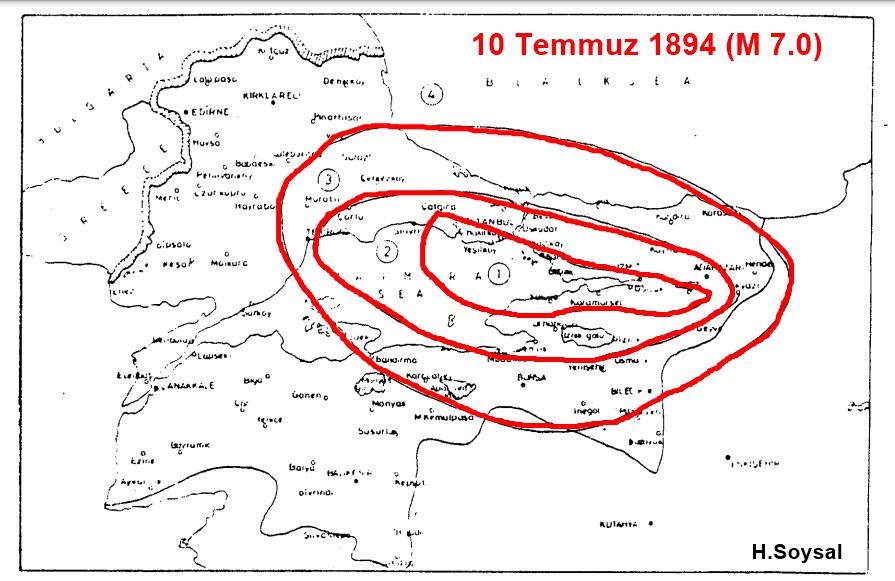 KAFZ, Marmara, Adalar segmenti en son, 131 yıl önce 10 Temmuz 1894 #deprem'i (M7.0) tarafından yırtılmıştır.

Bu segmentin yeniden yırtılması için yeterince zaman (en az 100 yıl daha) geçmemiştir

Dolayısıyla Kumburgaz + Adalar birlikte yırtılırsa Max. 7.6 tezi gerçekçi değildir.