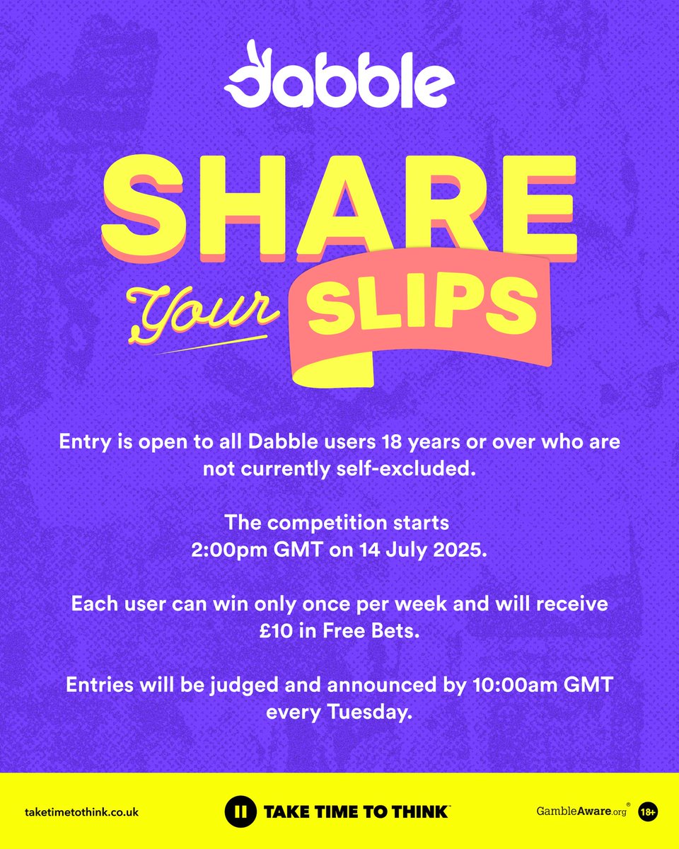 dabblecouk's tweet image. You had some ACCA heartbreak this weekend? ๐
Well this is your chance at healing ๐
Send us screenshots of yours slips and the story behind them, and we could reward you with ยฃ10 in Free Bets ๐ธ
Winners announced tomorrow โ