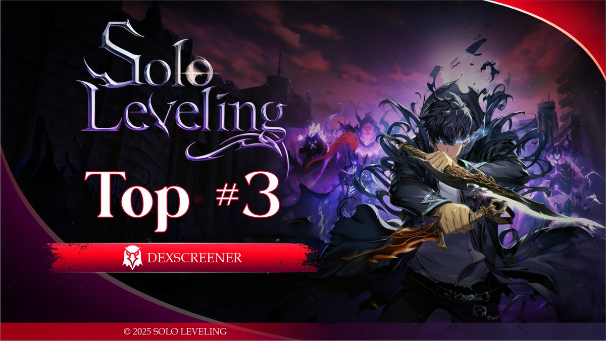 the_sololevel's tweet image. 🔥 $SOLOLEVEL is rising. Top#3 on DexScreener proves it.
dexscreener.com/solana/32kyx5g…