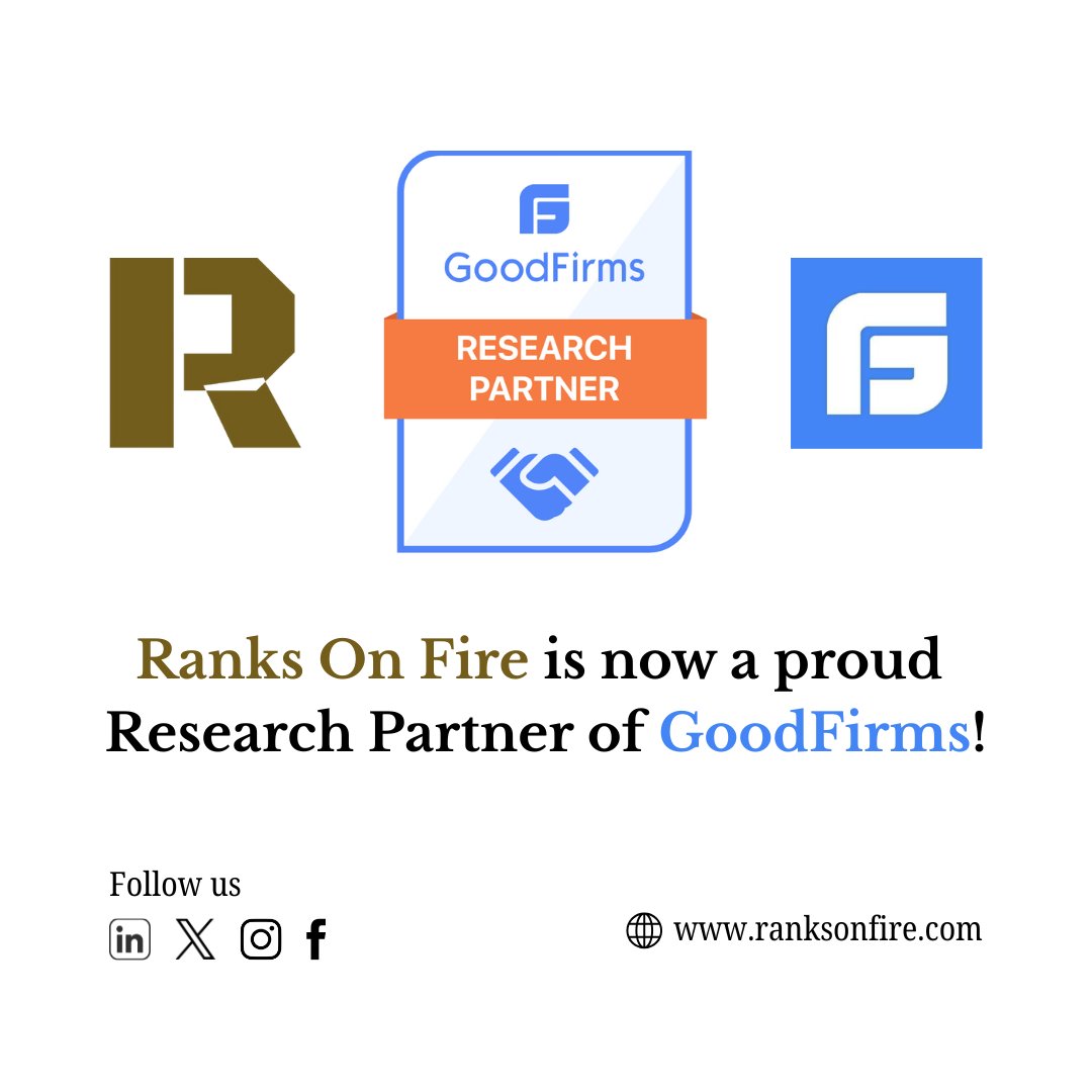 ranksonfire's tweet image. 𝗕𝗶𝗴 𝘄𝗶𝗻!🏅𝗥𝗮𝗻𝗸𝘀 𝗢𝗻 𝗙𝗶𝗿𝗲 𝗶𝘀 𝗻𝗼𝘄 𝗮𝗻 𝗢𝗳𝗳𝗶𝗰𝗶𝗮𝗹 𝗥𝗲𝘀𝗲𝗮𝗿𝗰𝗵 𝗣𝗮𝗿𝘁𝗻𝗲𝗿 𝗼𝗳 @GoodFirms   

Read More 👉 goodfirms.co/resources/ai-i…

#GoodFirms #RankOnFire #RanksOnFireLLC #ResearchPartner #ProofOverHype #AI #SEO #Growth