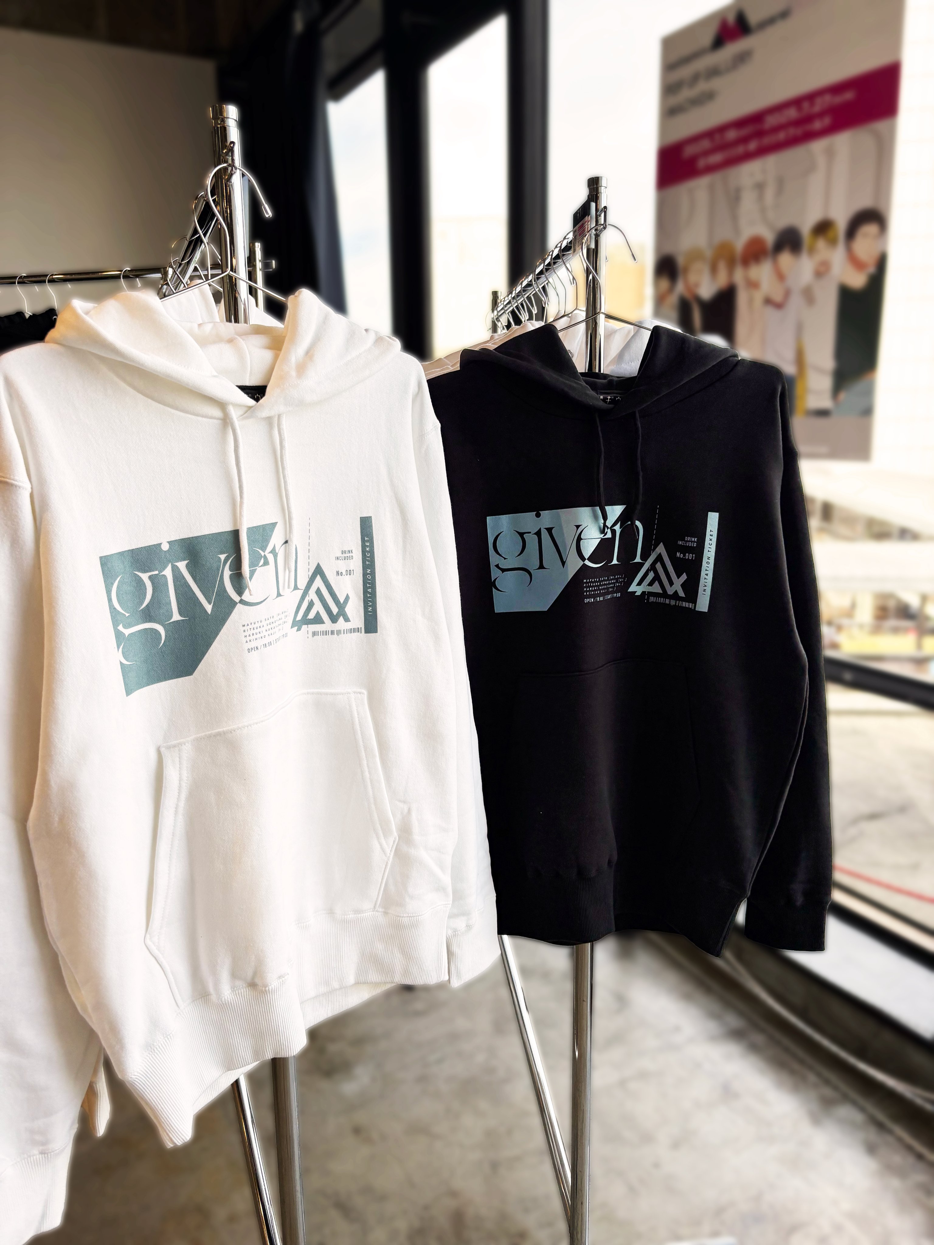 ギヴン　パーカー　ノイタミナ 映画 ギヴン 柊mix』 バンドロゴ ビッグシルエットパーカー