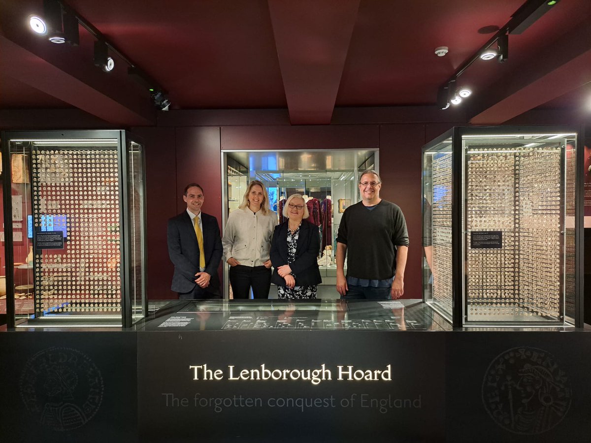 DCMS's tweet image. In her first visits as Museums Minister, last week @fionatwycross visited the inspirational National Paralympic Heritage Trust Museum @ParaHeritage, and saw the spectacular Lenborough Hoard @bucksmuseum in Aylesbury