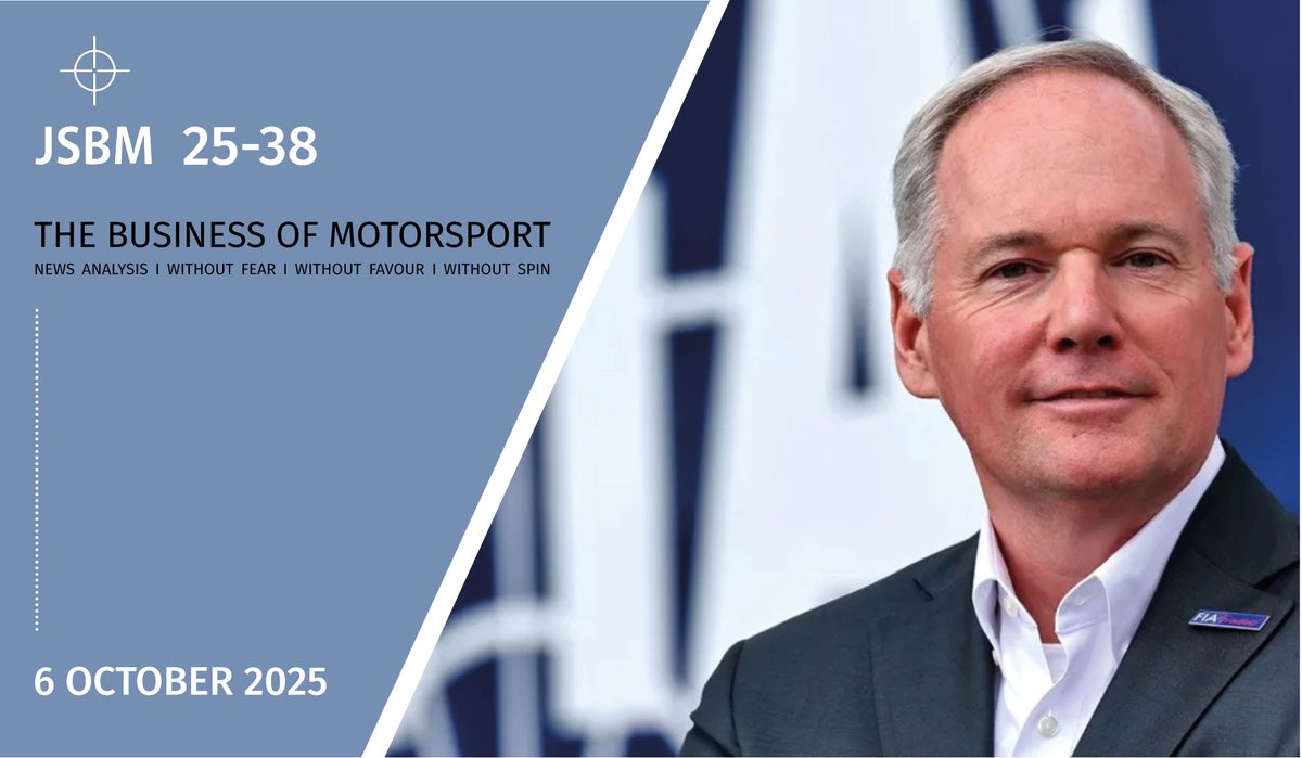 [THIS  WEEK - 𝟲 𝗢𝗰𝘁𝗼𝗯𝗲𝗿 𝟮𝟬𝟮𝟱]   Issue 2⃣5⃣-3⃣8⃣

🔹Uncertainty at the <a href="/fia/">FIA</a>   
🔹Intrigue at <a href="/McLarenF1/">McLaren</a>   
🔹<a href="/BMWMotorsport/">BMW M Motorsport</a> and <a href="/IMSA/">IMSA</a>   
🔹A legal mess <a href="/McLarenAuto/">McLaren Automotive</a>   
🔹<a href="/Cadillac_F1/">Cadillac Formula 1 Team</a> and engines   
🔹The <a href="/F1/">Formula 1</a> gold rush   

#Motorsport #Racing   #F1 #F2 #F3   #FIA