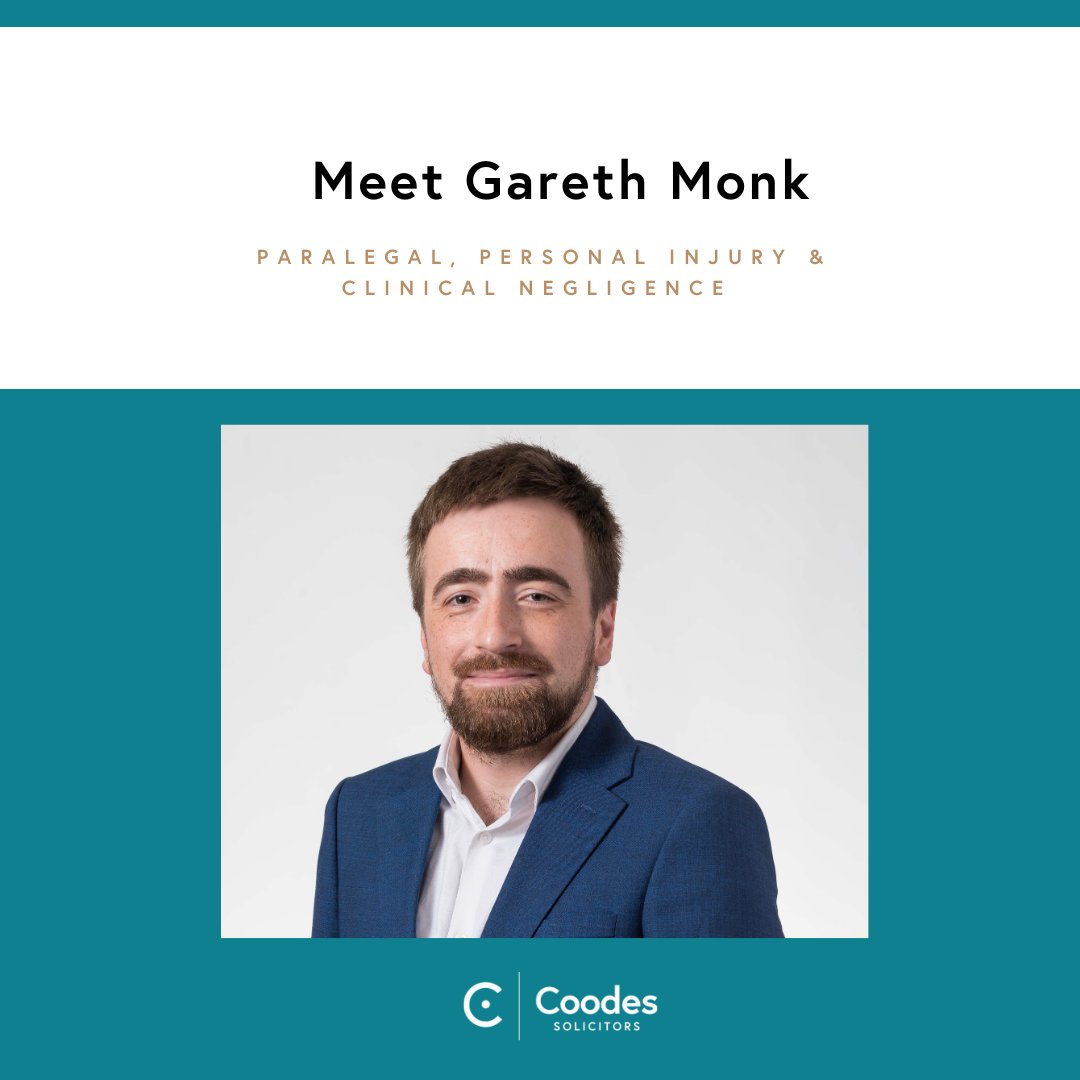 Gareth Monk is a paralegal in the Personal Injury and Clinical Negligence team.

He is dedicated to supporting prospective clients and passionate about providing access to justice for all: coodes.co.uk/profile/gareth…

#CoodesSolicitors #PersonalInjury #ClinicalNegligence