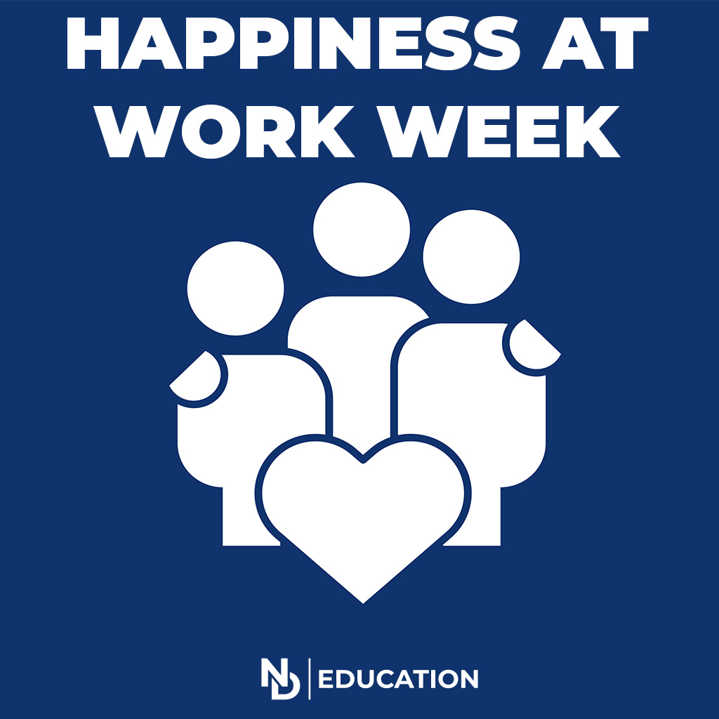 Happy International Week of Happiness at Work! 

At ND Education, we believe that happiness in the workplace is fundamental to success in education. If you want to look for work through us, follow the link - We hope everyone has a great week! ndteach.co.uk/register-now