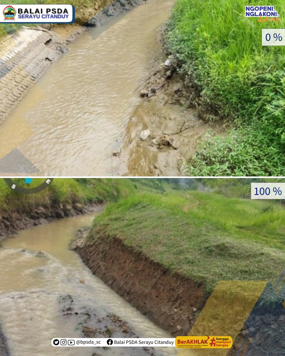 bpsda_sc's tweet photo. Pemeliharaan Rutin Kegiatan Angkat Sedimen dan babad rumput di Saluran Induk Kalisapi Hm 85 yang terletak di Desa Berta Kec. Susukan Kab. Banjarnegara https://t.co/iKN6X2SU38