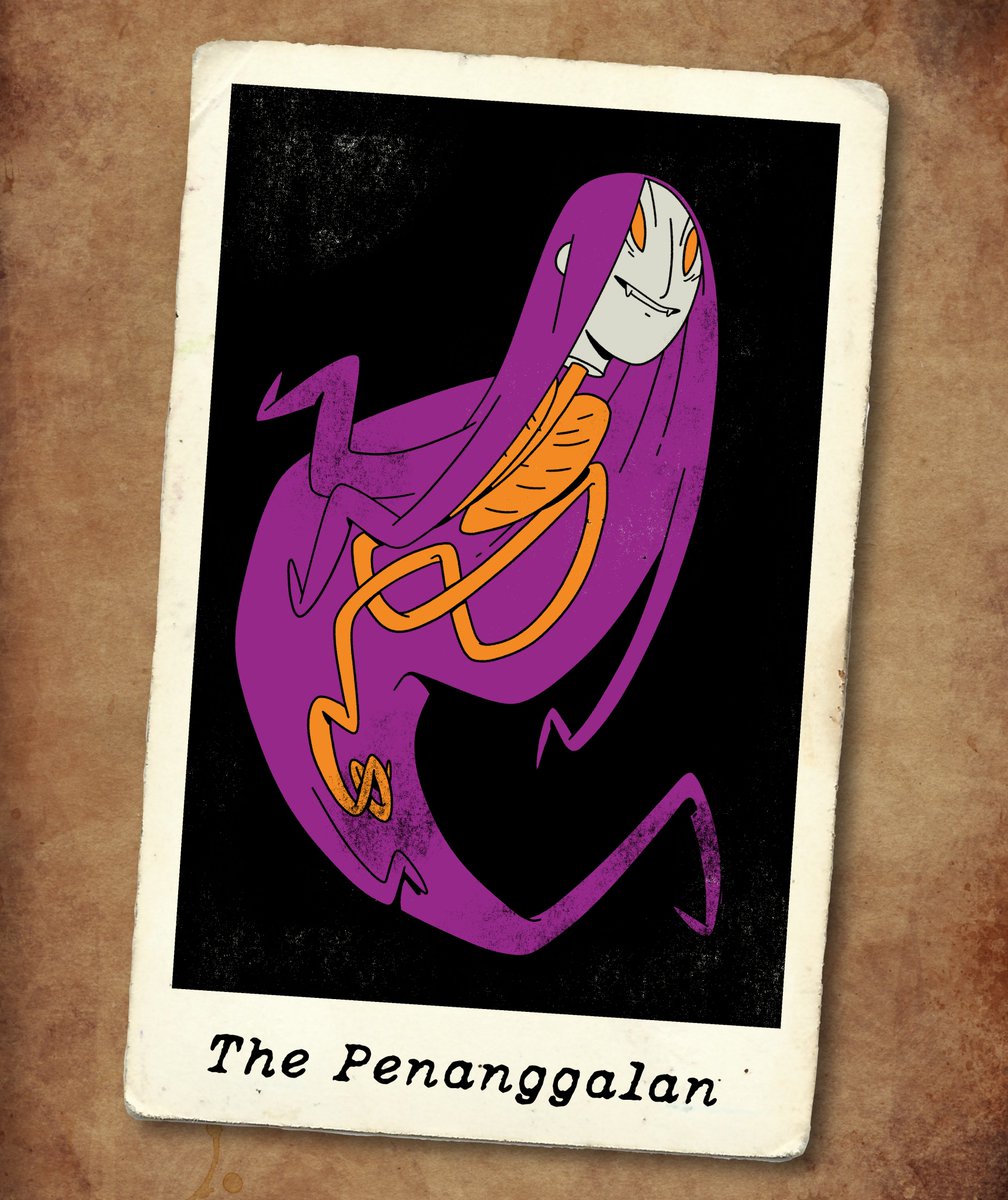 Spooktober Day 6: The Penanggalan
Nocturnal vampiric entity from Malay ghost myths. 
It takes the form of a floating disembodied woman's head, with its organs and entrails trailing from its neck.