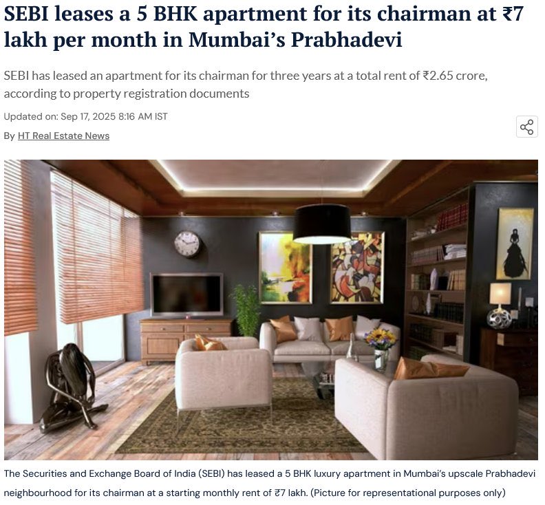 UremO_24's tweet image. Now #HPCL rents luxurious flat for CMD at ₹10L per month while official given residence is vacant.

Are these govt officials being rewarded for doing “something” in favour of “someone”.