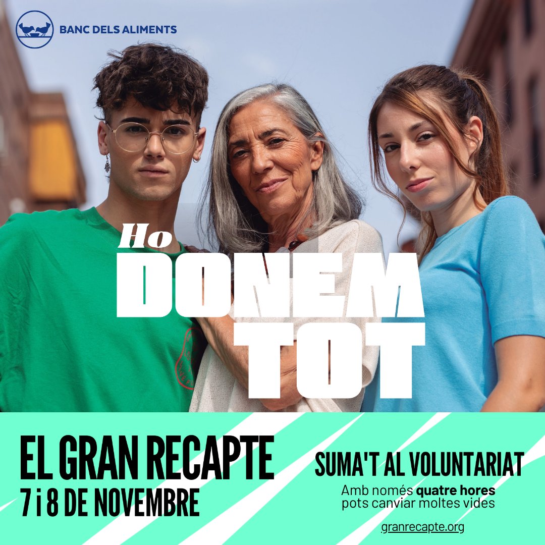 🚛💙 Comença el #GranRecapte 2025 del Banc dels Aliments

Des de la #ZALPortBCN col·laborem cedint un any més una nau al <a href="/BancdelsAliment/">BancdelsAliments_bcn</a> com a centre logístic #solidari

👉 Es necessiten 14.000 voluntaris/àries repartits arreu del territori.

Suma't: granrecapte.org/ca/🙌