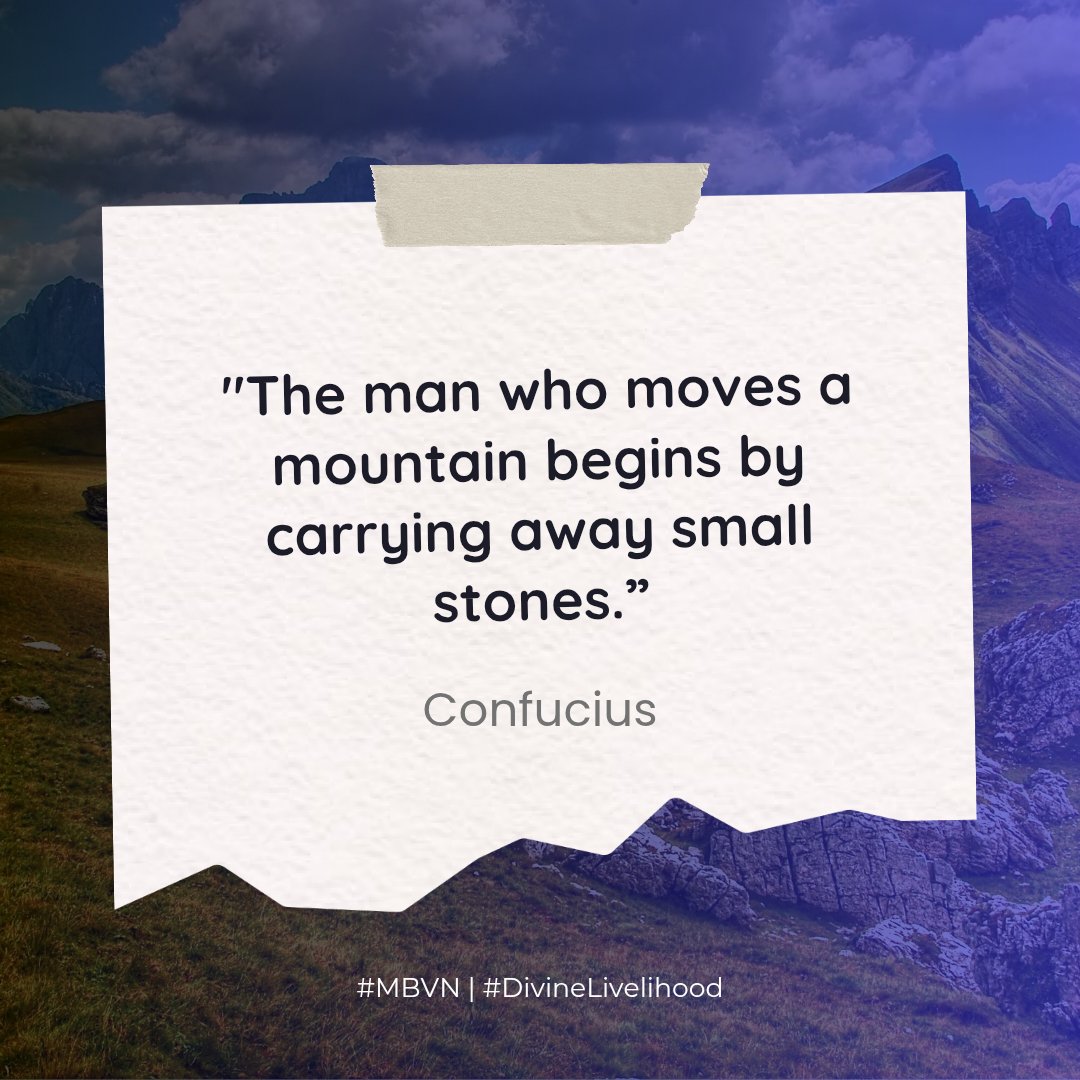 myrtlevisionug's tweet photo. ๐ VALUE #PROCESS_OVER_SPEED, KNOWING THAT DAILY CONSISTENCY SHAPES MONUMENTAL SUCCESS.
Progress is built on #patience and #steady_effort. Every great enterprise began with small, faithful steps.
#ConfuciusWisdom | #ConsistencyAndMastery
#MVBN | #DivineLivelihood https://t.co/5rrHU8uzF8