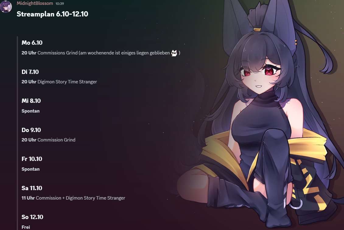 Streamplan für diese Woche ♥