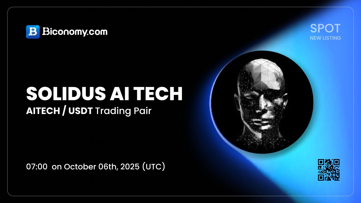 BiconomyCom's tweet image. 🚀NEW LISTING🔥 $AITECH

We are excited to announce that  @AITECHio has been listed on Biconomy.com! The #AITECH / #USDT spot trading pair is now available!🔥
biconomy.com/exchange/AITEC…

About #SolidusAiTech：
&quot;AITECH is the world&apos;s first deflationary AI utility token.…