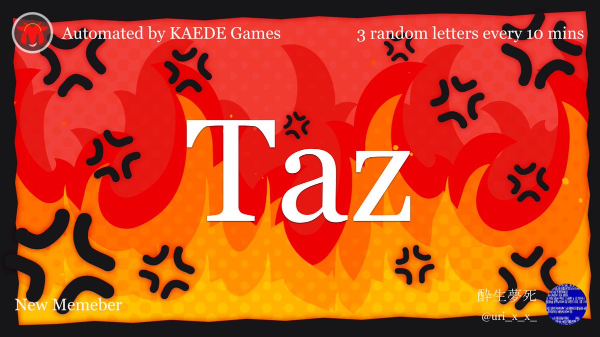 3 random letters every 10 mins tweet media