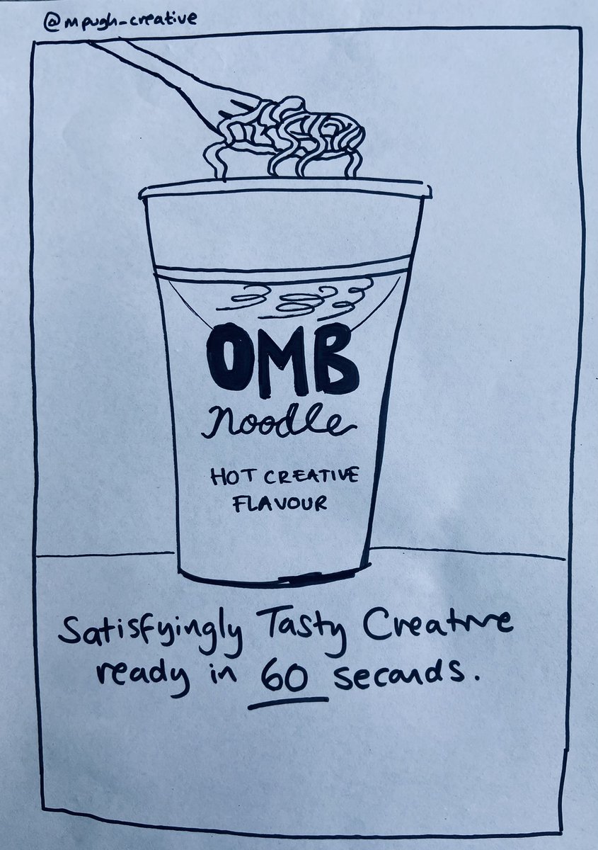 One Minute Brief of the Day:
Create posters to advertise #InstantNoodles for #NationalNoodleDay 🍜 <a href="/OneMinuteBriefs/">One Minute Briefs ⏱️</a>