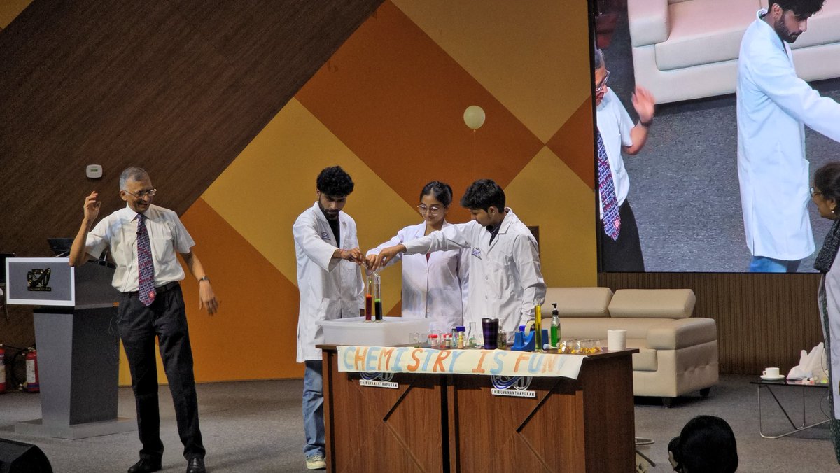 "Chemistry is fun" talk by Prof Uday Maitra and Prof Samita Maitra