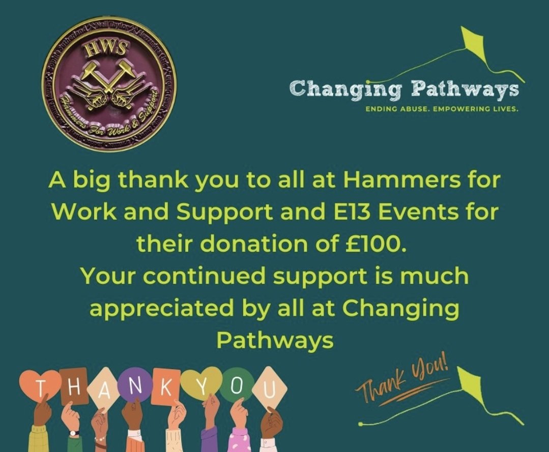 hammers4work's tweet image. #hammersforworkandsupport 
Supports changing pathways
@E13Events 
@WestHam @westhamwomen