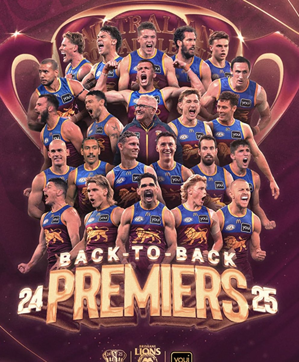 Great to be in Australia’s Sporting Capital… 🧨🧨🧨
Brisbane Broncos - 2025 NRL Premiers.
Brisbane Broncos - 2025 NRLW Premiers.
Brisbane Lions - 2025 (and 2024) AFL Premiers…!!!
Must be a combo of sunshine and attitude… #luvbriz25 #tgdstuff 💥💥