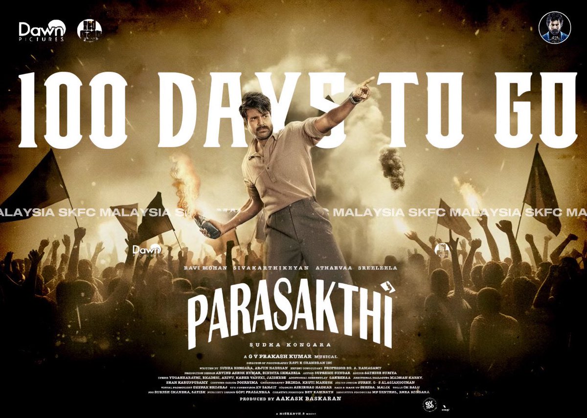 MalaysiaSKFC_'s tweet image. 100 நாட்களில்,தமிழ் தீ பரவட்டும் 🔥

100 Days to go for #Parasakthi

#ParasakthiPongal #Parasakthi #Sivakarthikeyan @Siva_Kartikeyan @AnandSkfc @navneth @AllIndiaSKFC 
@Sudha_Kongara @gvprakash