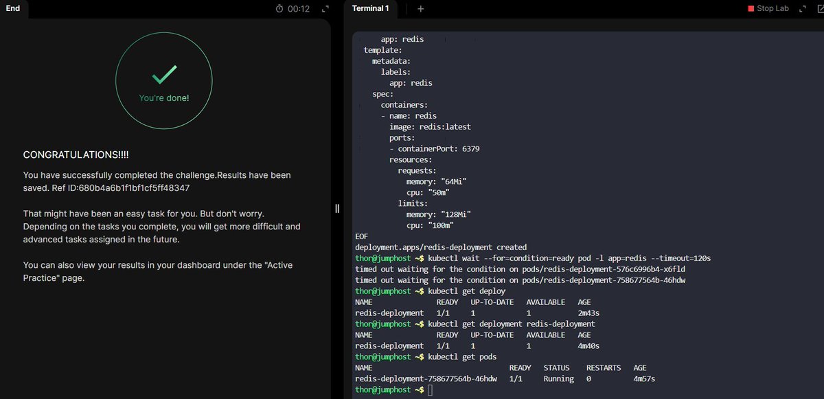 jidefal's tweet image. Day 59 of #100DaysOfDevOps by @KodeKloudHQ - Troubleshoot Deployment issues in Kubernetes

Today&apos;s task, I was given the deployment &quot;redis-deployment&quot; which wasn&apos;t running correctly.

Steps:

- Check the current state of the deployment and pods.

#Kubernetes #Troubleshoot #Redis