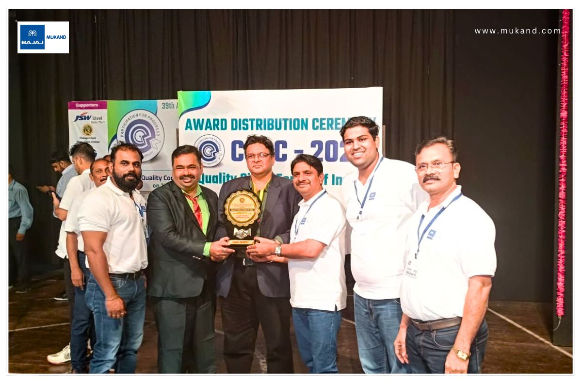 MukandSteel's tweet image. 🚀 At the 39th Quality Circle Convention - Mumbai, Mukand’s four participating teams 𝐬𝐞𝐜𝐮𝐫𝐞𝐝 𝐭𝐡𝐞 𝐜𝐨𝐯𝐞𝐭𝐞𝐝 “𝐆𝐎𝐋𝐃” 𝐀𝐰𝐚𝐫𝐝.

#MukandLimited #QualityCircle #ManufacturingLeadership #ProudMoment #Bajaj