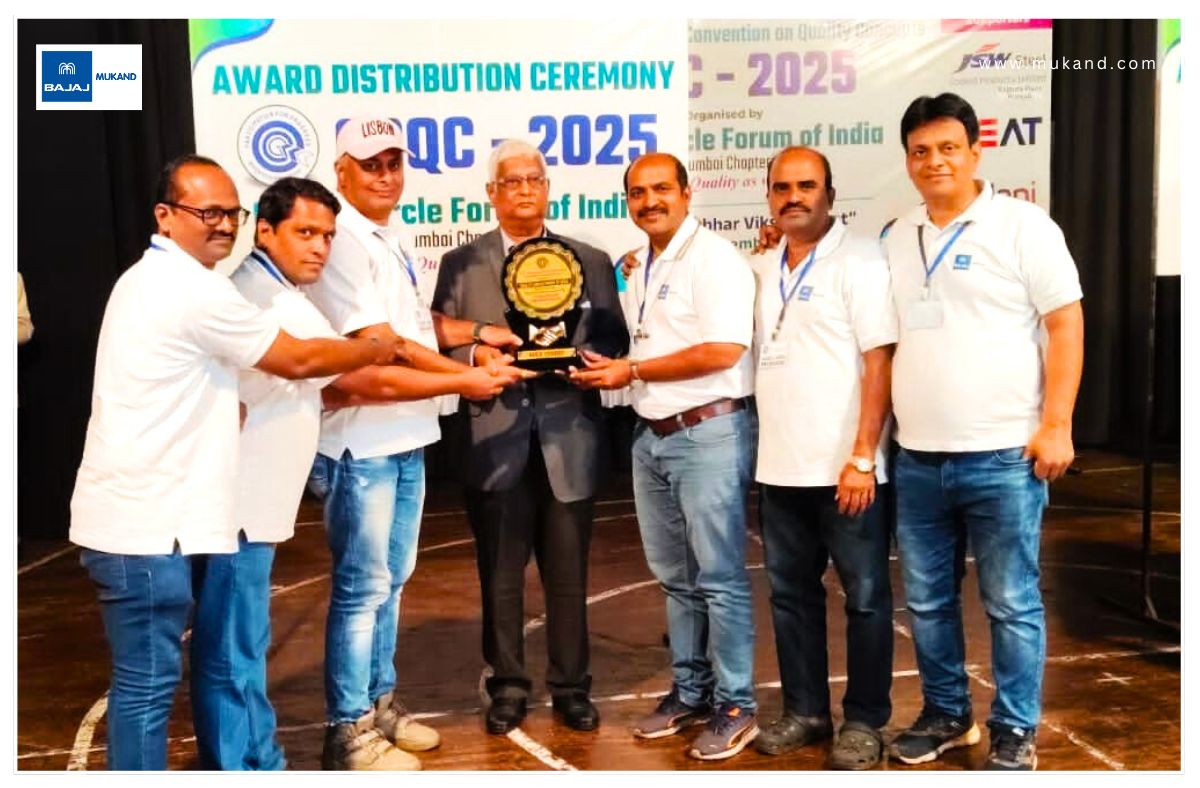 MukandSteel's tweet image. 🚀 At the 39th Quality Circle Convention - Mumbai, Mukand’s four participating teams 𝐬𝐞𝐜𝐮𝐫𝐞𝐝 𝐭𝐡𝐞 𝐜𝐨𝐯𝐞𝐭𝐞𝐝 “𝐆𝐎𝐋𝐃” 𝐀𝐰𝐚𝐫𝐝.

#MukandLimited #QualityCircle #ManufacturingLeadership #ProudMoment #Bajaj
