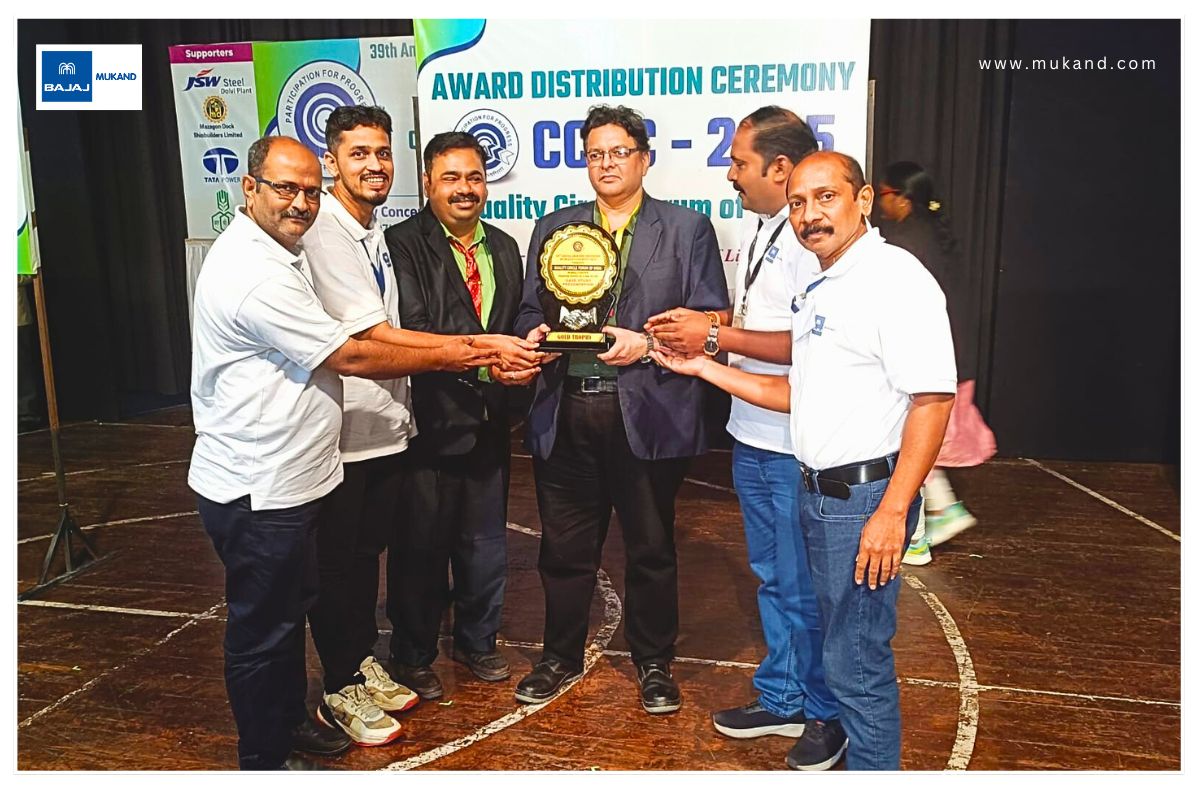 MukandSteel's tweet image. 🚀 At the 39th Quality Circle Convention - Mumbai, Mukand’s four participating teams 𝐬𝐞𝐜𝐮𝐫𝐞𝐝 𝐭𝐡𝐞 𝐜𝐨𝐯𝐞𝐭𝐞𝐝 “𝐆𝐎𝐋𝐃” 𝐀𝐰𝐚𝐫𝐝.

#MukandLimited #QualityCircle #ManufacturingLeadership #ProudMoment #Bajaj