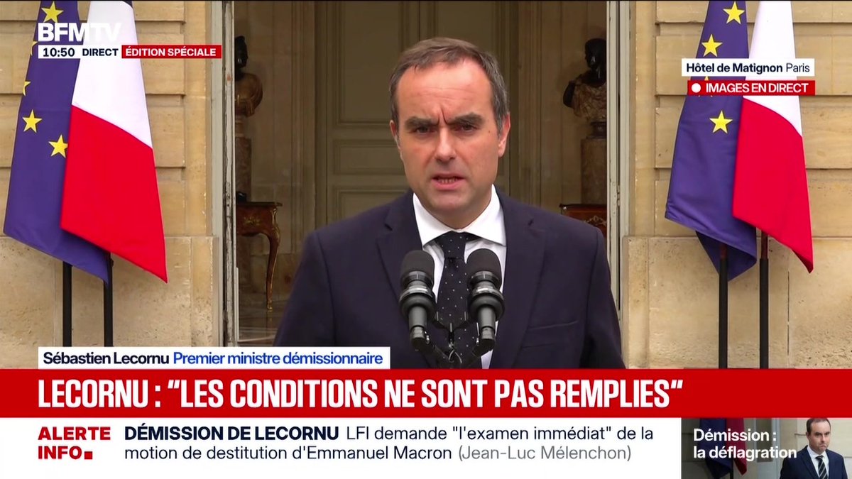 clem_garin's tweet photo. 🇫🇷 𝐍𝐨𝐬 𝐩𝐨𝐥𝐢𝐭𝐢𝐪𝐮𝐞𝐬 𝐬𝐨𝐧𝐭 𝐝𝐞𝐬 𝐜𝐨𝐧𝐬

@SebLecornu n'aura pas tenu longtemps, mais ses mots de sortie sont très durs et très justes.

Il dénonce l'ego surdimensionné de ses pairs, qui, pour privilégier leurs propres intérêts, bloquent le pays et empêchent tout dialogue et toute avancée constructive.

"𝐈𝐥 𝐬𝐮𝐟𝐟𝐢𝐫𝐚𝐢𝐭 𝐝𝐞 𝐩𝐞𝐮 𝐩𝐨𝐮𝐫 𝐲 𝐚𝐫𝐫𝐢𝐯𝐞𝐫 ; 𝐞𝐧 𝐞́𝐭𝐚𝐧𝐭 𝐩𝐥𝐮𝐬 𝐝𝐞́𝐬𝐢𝐧𝐭𝐞́𝐫𝐞𝐬𝐬𝐞́𝐬 𝐩𝐨𝐮𝐫 𝐜𝐞𝐫𝐭𝐚𝐢𝐧𝐬. 𝐋'𝐞𝐟𝐟𝐚𝐜𝐞𝐦𝐞𝐧𝐭 𝐝𝐞 𝐜𝐞𝐫𝐭𝐚𝐢𝐧𝐬 𝐞𝐠𝐨𝐬"

"𝐈𝐥 𝐟𝐚𝐮𝐭 𝐩𝐫𝐞́𝐟𝐞́𝐫𝐞𝐫 𝐬𝐨𝐧 𝐩𝐚𝐲𝐬 𝐚̀ 𝐬𝐨𝐧 𝐩𝐚𝐫𝐭𝐢"

"𝐈𝐥 𝐟𝐚𝐮𝐭 𝐞́𝐜𝐨𝐮𝐭𝐞𝐫 𝐬𝐞𝐬 𝐦𝐢𝐥𝐢𝐭𝐚𝐧𝐭𝐬, 𝐦𝐚𝐢𝐬 𝐭𝐨𝐮𝐣𝐨𝐮𝐫𝐬 𝐩𝐞𝐧𝐬𝐞𝐫 𝐚𝐮𝐱 𝐅𝐫𝐚𝐧𝐜̧𝐚𝐢𝐬𝐞𝐬 𝐞𝐭 𝐚𝐮𝐱 𝐅𝐫𝐚𝐧𝐜̧𝐚𝐢𝐬"

Des propos très forts, et surtout très justes.

Lecornu avait envie de faire des choses, mais les egos sont tels aujourd'hui que la politique en France n'est plus permise.

Il n'y a plus rien de possible. Nos élus, nos responsables, ne sont aujourd'hui intéressés que par leurs ego, et se foutent éperdument de la France, des Français, du budget, etc. Tout cela n'est que prétexte. 

Je crois sincèrement Lecornu quand je l'entends dire qu'il a essayé, pendant 26 jours, de faire avancer les choses, mais que tous les partis l'y ont empêché. 

Il n'y est pas arrivé, mais les prochains non plus.

Et ne croyez pas que cela changera, avec Mélenchon pour les uns, ou Bardella/Le Pen pour les autres, à l'Elysée.

On aura toujours une absence de majorité dans les urnes au moment des législatives, et qui empêchera à chaque fois toute viabilité gouvernementale.

Que ceux qui disent qu'il y a une solution, c'est faux. La dissolution, la démission, un nouveau président, de quel parti qu'il soit : on sera toujours au point mort.

𝐏𝐨𝐮𝐫 𝐮𝐧𝐞 𝐬𝐞𝐮𝐥𝐞 𝐞𝐭 𝐮𝐧𝐢𝐪𝐮𝐞 𝐫𝐚𝐢𝐬𝐨𝐧 : 𝐧𝐨𝐬 𝐫𝐞𝐬𝐩𝐨𝐧𝐬𝐚𝐛𝐥𝐞𝐬 𝐩𝐨𝐥𝐢𝐭𝐢𝐪𝐮𝐞𝐬 𝐬𝐨𝐧𝐭 𝐝𝐞𝐬 𝐜𝐨𝐧𝐬.