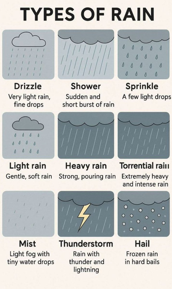 cooltechtipz's tweet photo. types of rain 🌧️ https://t.co/DrYWvT1hSX