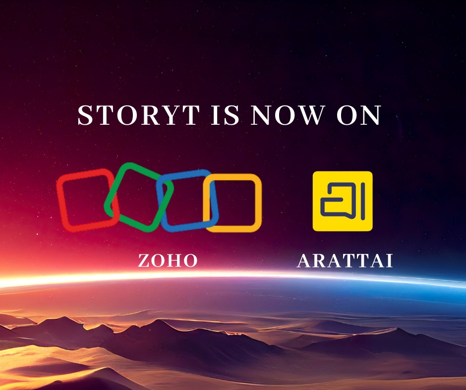 storyt_india's tweet image. Let&apos;s celebrate Indian tech! We are on @Zoho and @Arattai now. 

#indiantech #Zoho #ArattaiApp #publishing #AuthorsOfTwitter #writersoftwitter #SwadeshiSankalp