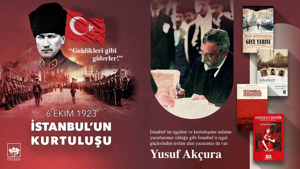 Ulu Önder Mustafa Kemal Atatürk'ün sözüyle başlayan mücadele, 6 Ekim 1923'te İstanbul'un işgalden kurtuluşuyla taçlandı. Şanlı tarihimizin dönüm noktalarından biri olan bugünü büyük bir gururla anıyoruz.

Peki bu destansı kurtuluş mücadelesine şahitlik eden, İstanbul'u işgal