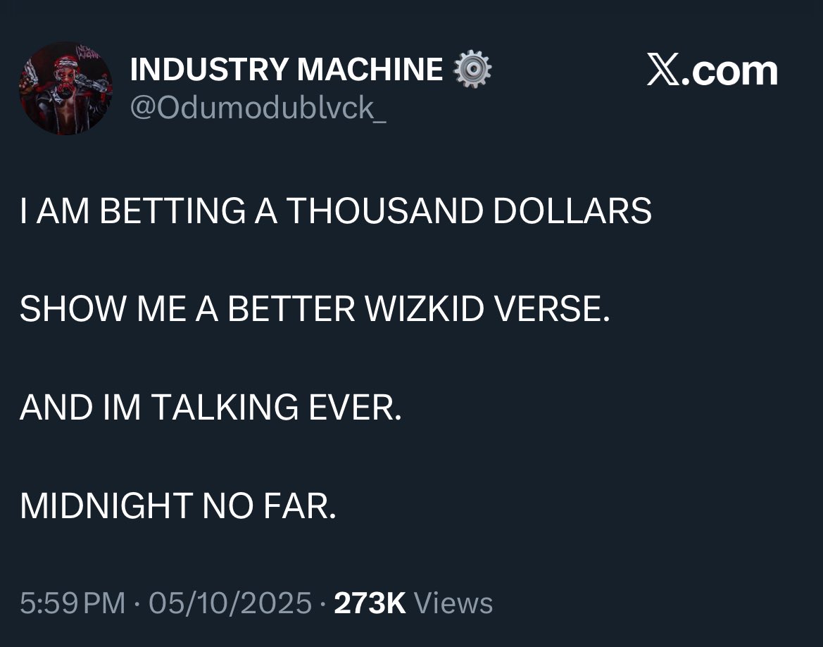 It’s ironic how Odumodu doesn’t CAP

Everything he said about some of the features on the project were absolutely true..

Reminisce was indeed spazzzzzzzzzin⚡️

Wizkid ? 
Baba Bolu para tan!!🔥🔥