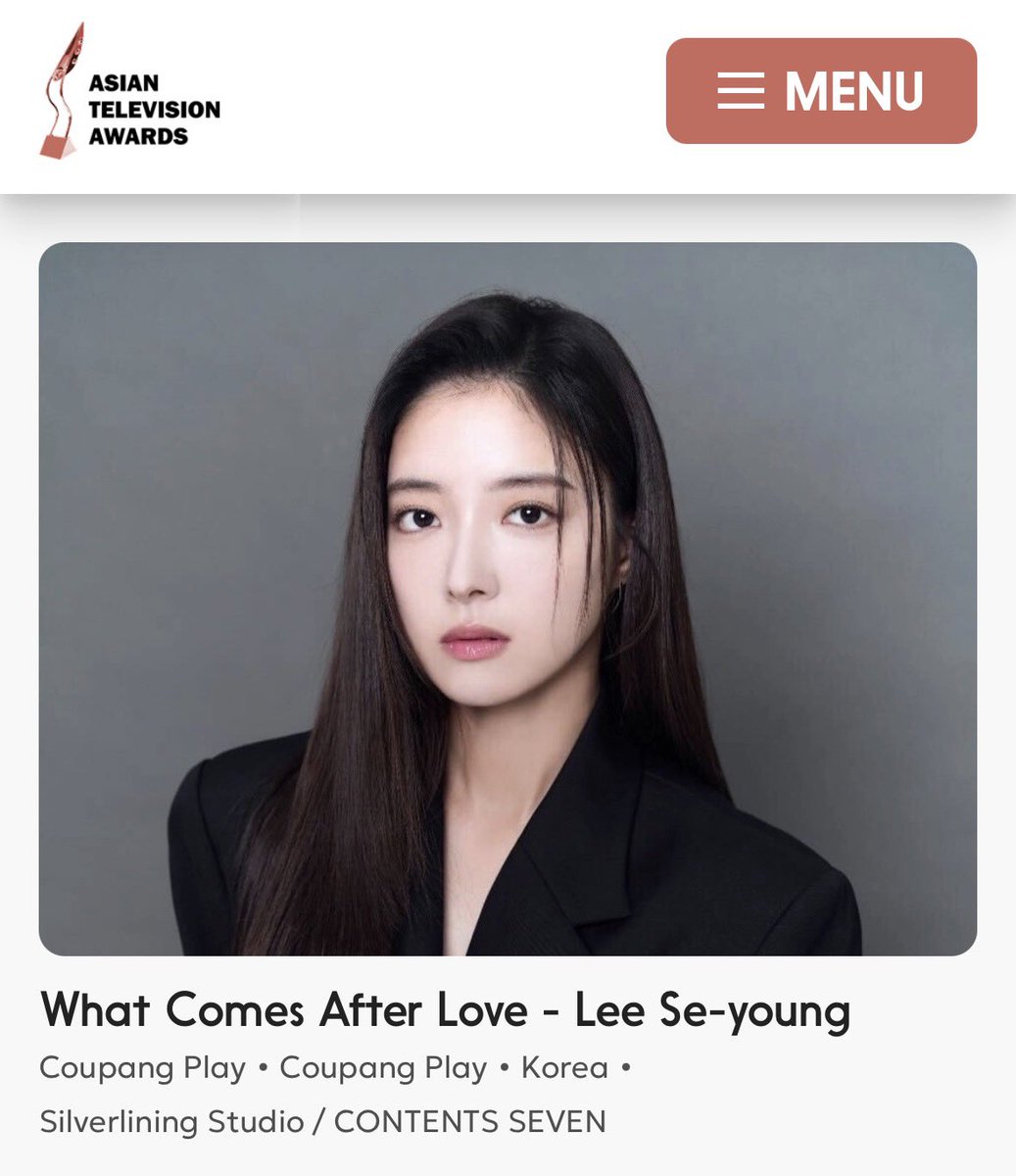 ASIAN TELEVISION AWARDS #이세영
여우주연상 노미네이트