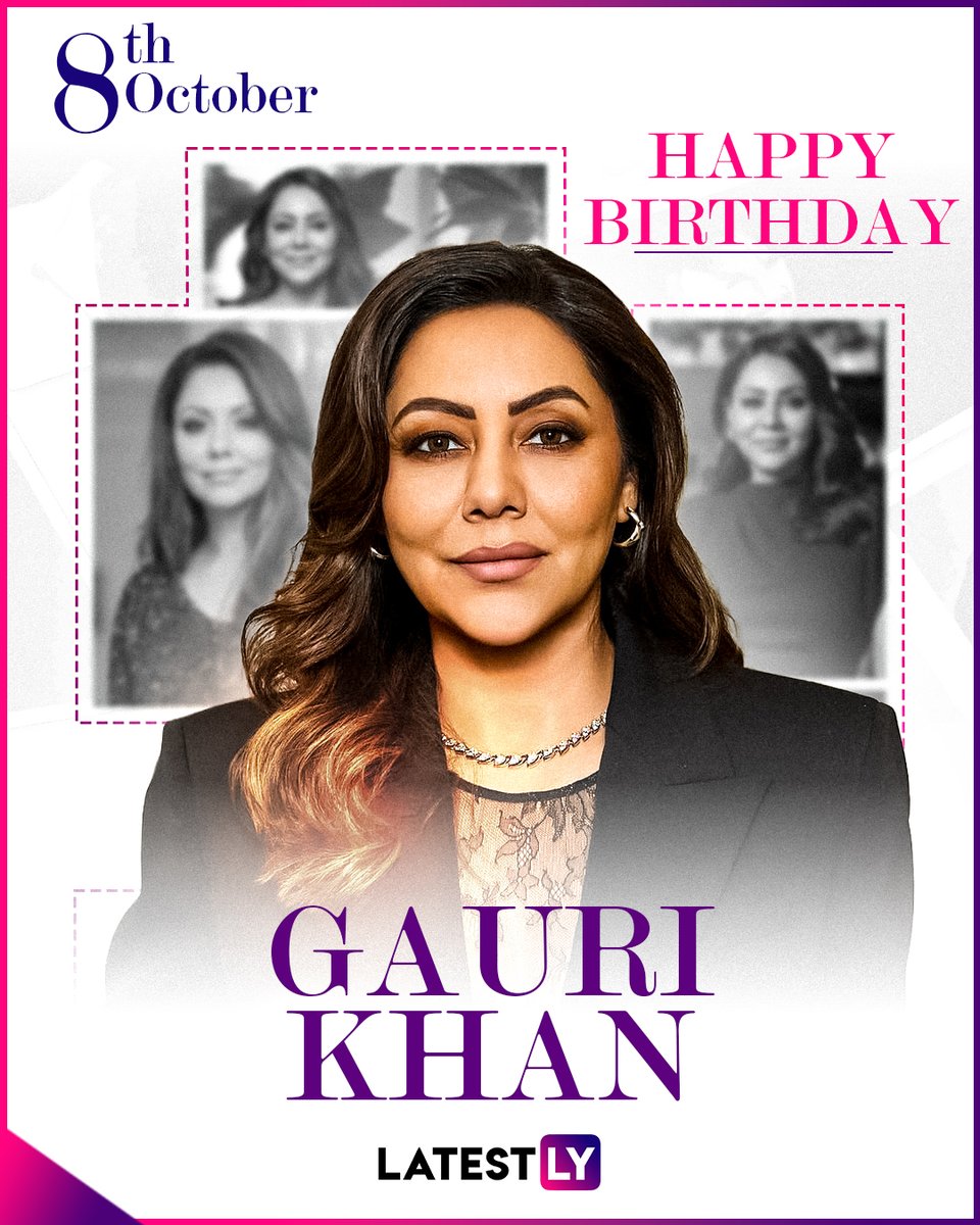 latestly's tweet image. Happy Birthday, Gauri Khan!                                                    

#GauriKhan #HappyBirthdayGauriKhan #Bollywood
