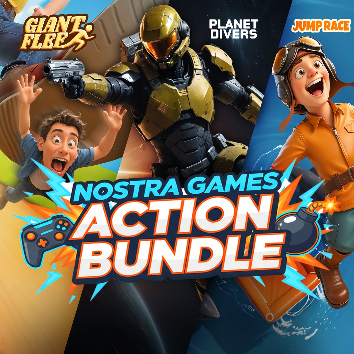 #GIVEAWAY 

NOSTRA GAMES: Action Bundle

I am giving away
1x EU
 Versions for (PS4/PS5 Crossbuy)

To Win- 
❤️Like
🔄Retweet
👤Follow
<a href="/alsadye215/">رضا الساعدي</a>
<a href="/nostra_games_/">Nostra Games</a>
Winners in 10/9
#PS5 #PS4 #GiveawayAlert #Giveaways #PlayStation #gaming
#indiedev #indiegame