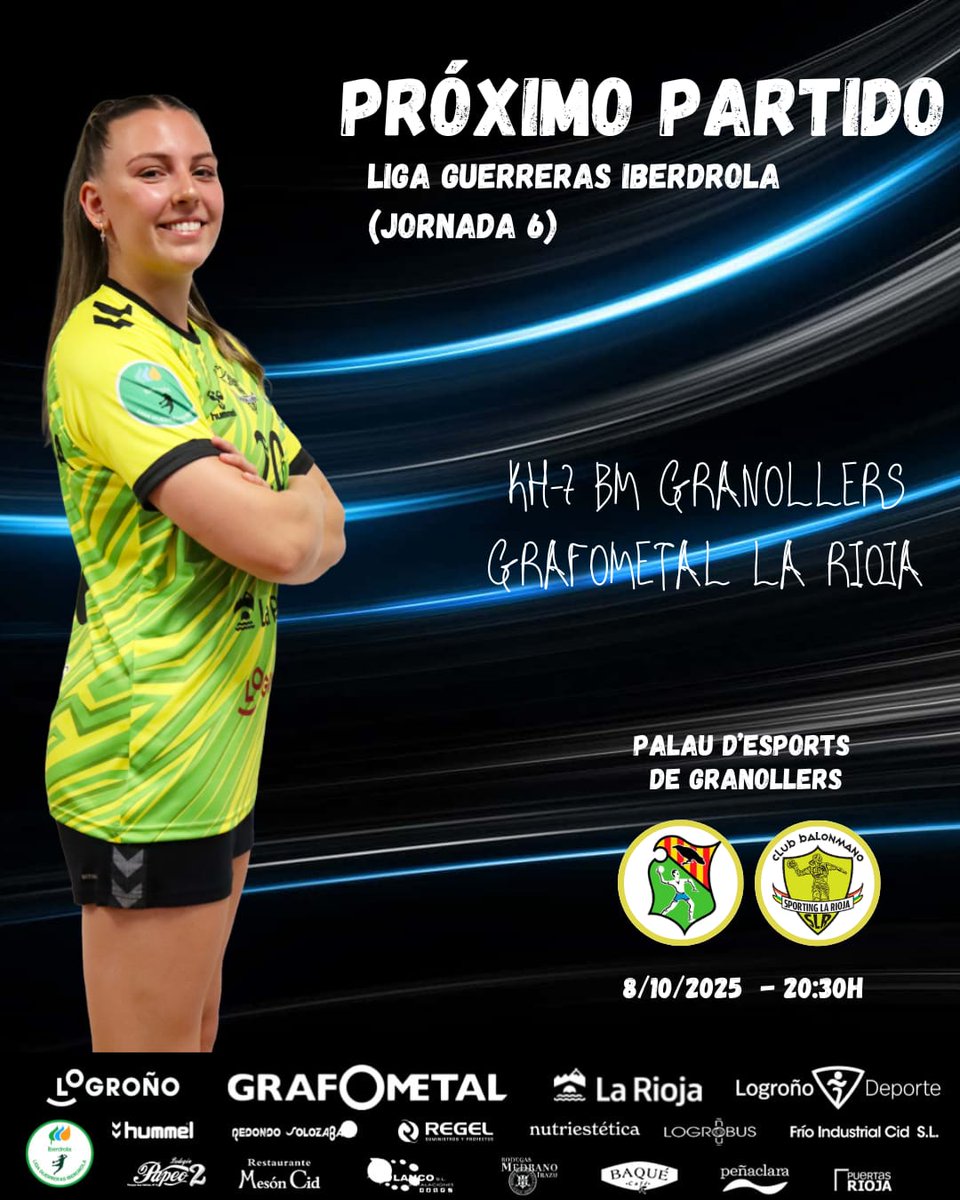 🔥PRÓXIMO PARTIDO🔥

LIGA GUERRERAS IBERDROLA 25/26

➡️Jornada 6
📅 Miércoles 8 de octubre
🕜 20:30h 
🆚️ <a href="/BMGranollers/">BM Granollers</a>
🏟 Palau D'Esports de Granollers
📺 YouTube: VOTVVallesOriental

#SienteSporting💚💛
<a href="/IberdrolaDHF/">Liga Guerreras Iberdrola</a>